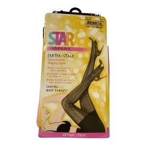 Star Power by Spanx Center-Stage Tights | Size B | Antique Stripe